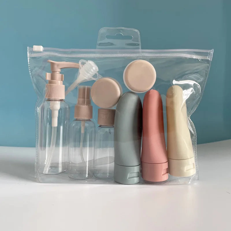 Perfume Bottle Set Spray Lotion Shampoo Shower Tube Bottling Refill Cosmetic Travel Liquid Container Portable Tool