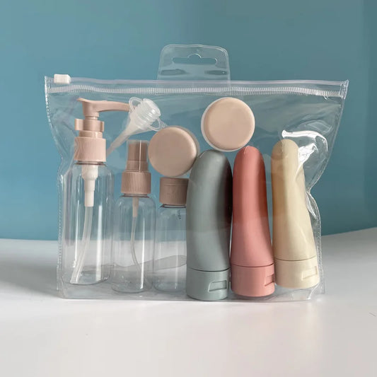 Perfume Bottle Set Spray Lotion Shampoo Shower Tube Bottling Refill Cosmetic Travel Liquid Container Portable Tool
