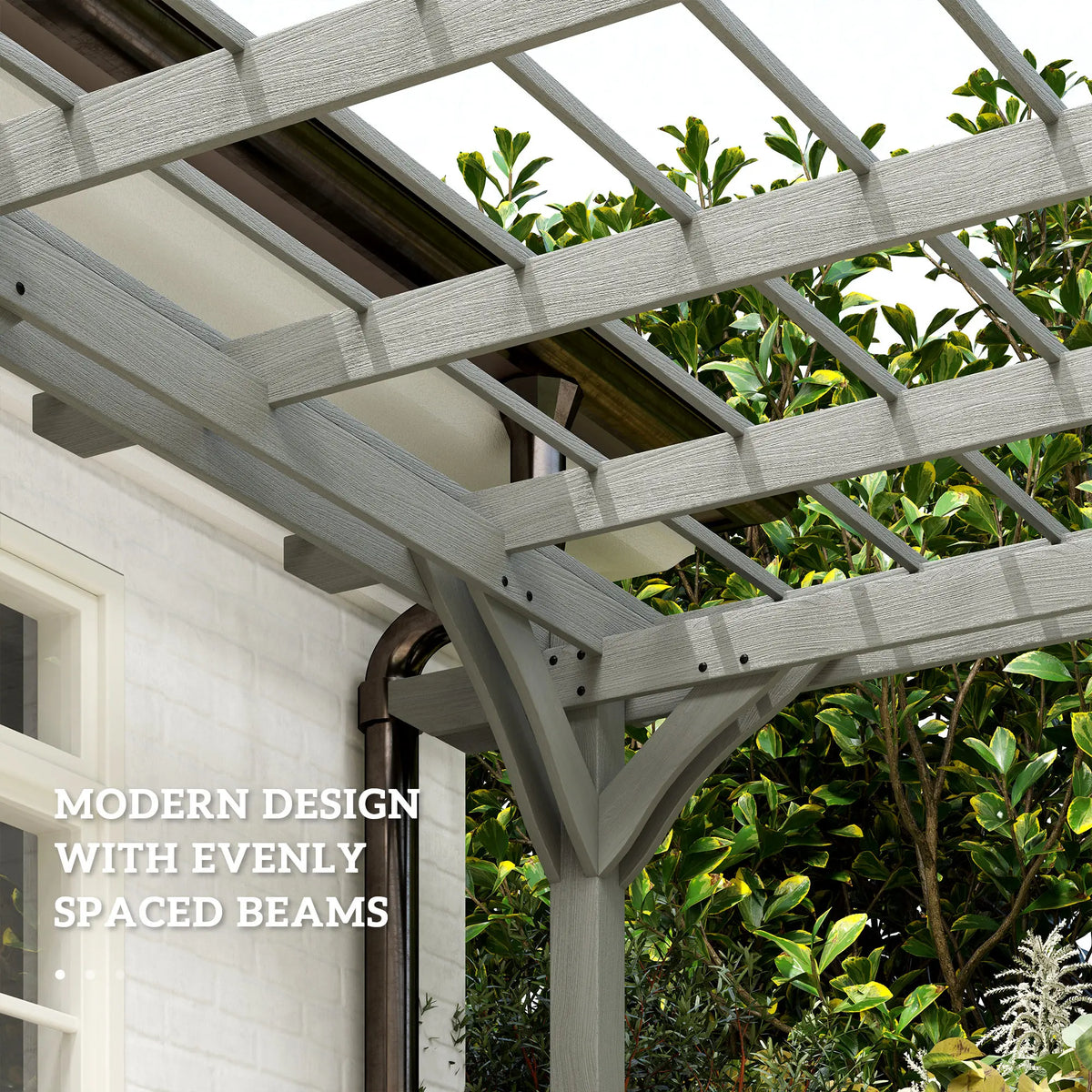 Wooden Outdoor Pergola With Durable Garden Patio Shade Frame