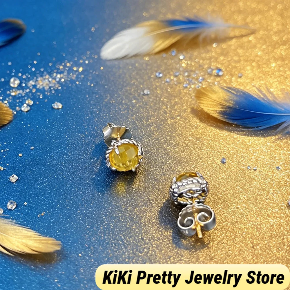 Sterling Silver Zircon Earrings 925 Elegant Gift Idea
