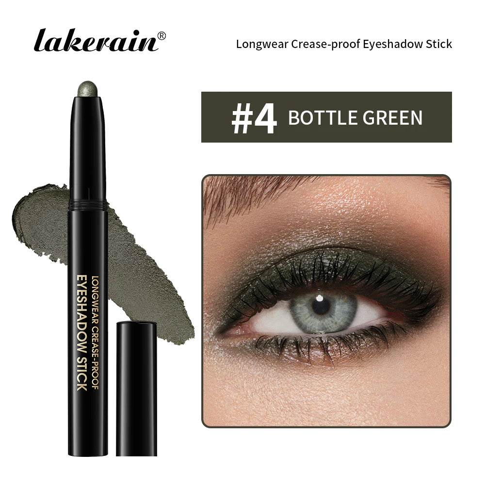 Lakerain Eyeshadow Stick Shimmer and Matte Long Lasting Waterproof Highlighter Metallic Glitter Eye Shadow Pencil Cosmetics