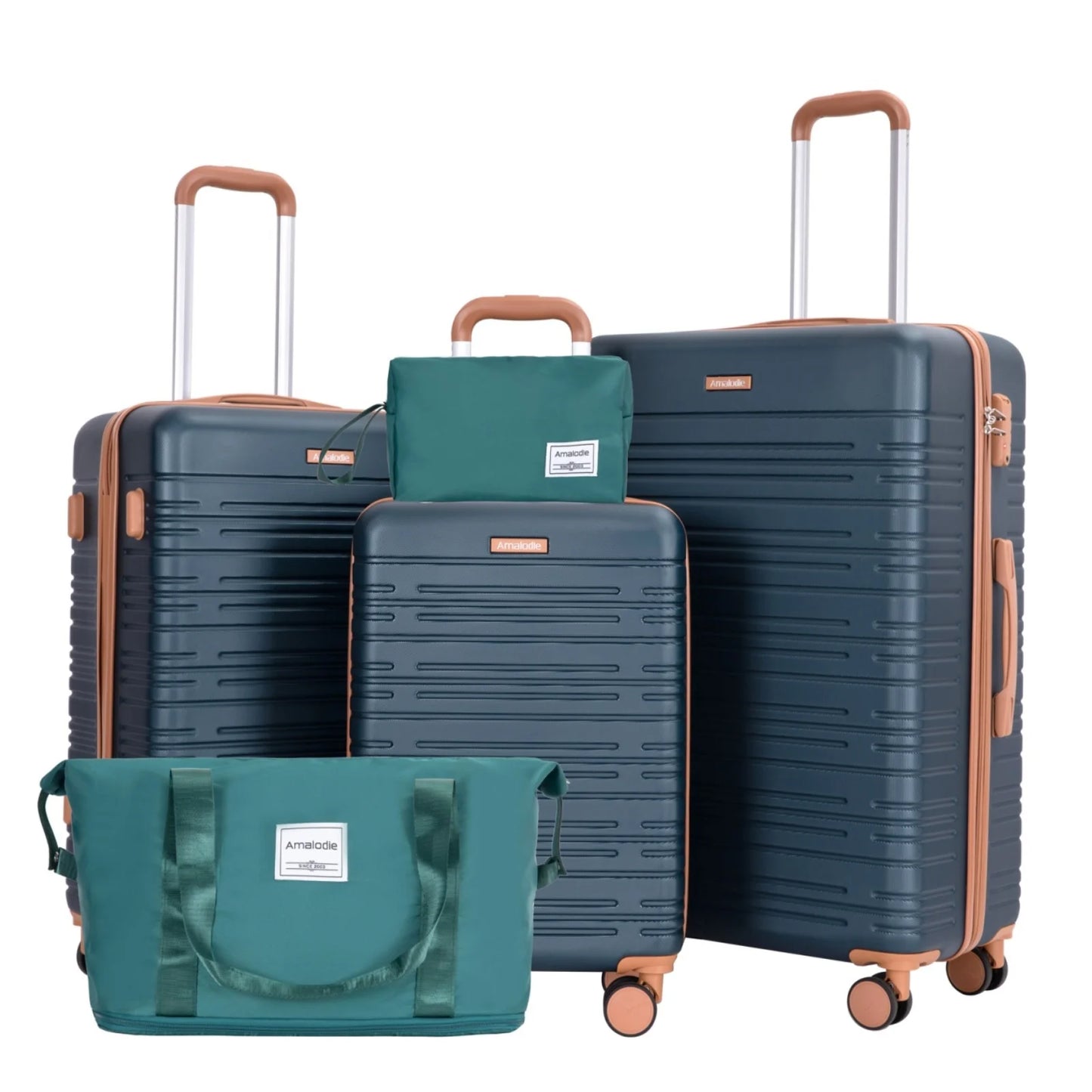 Travelhouse CN 5-Piece ABS Spinner Luggage Set With TSA Lock