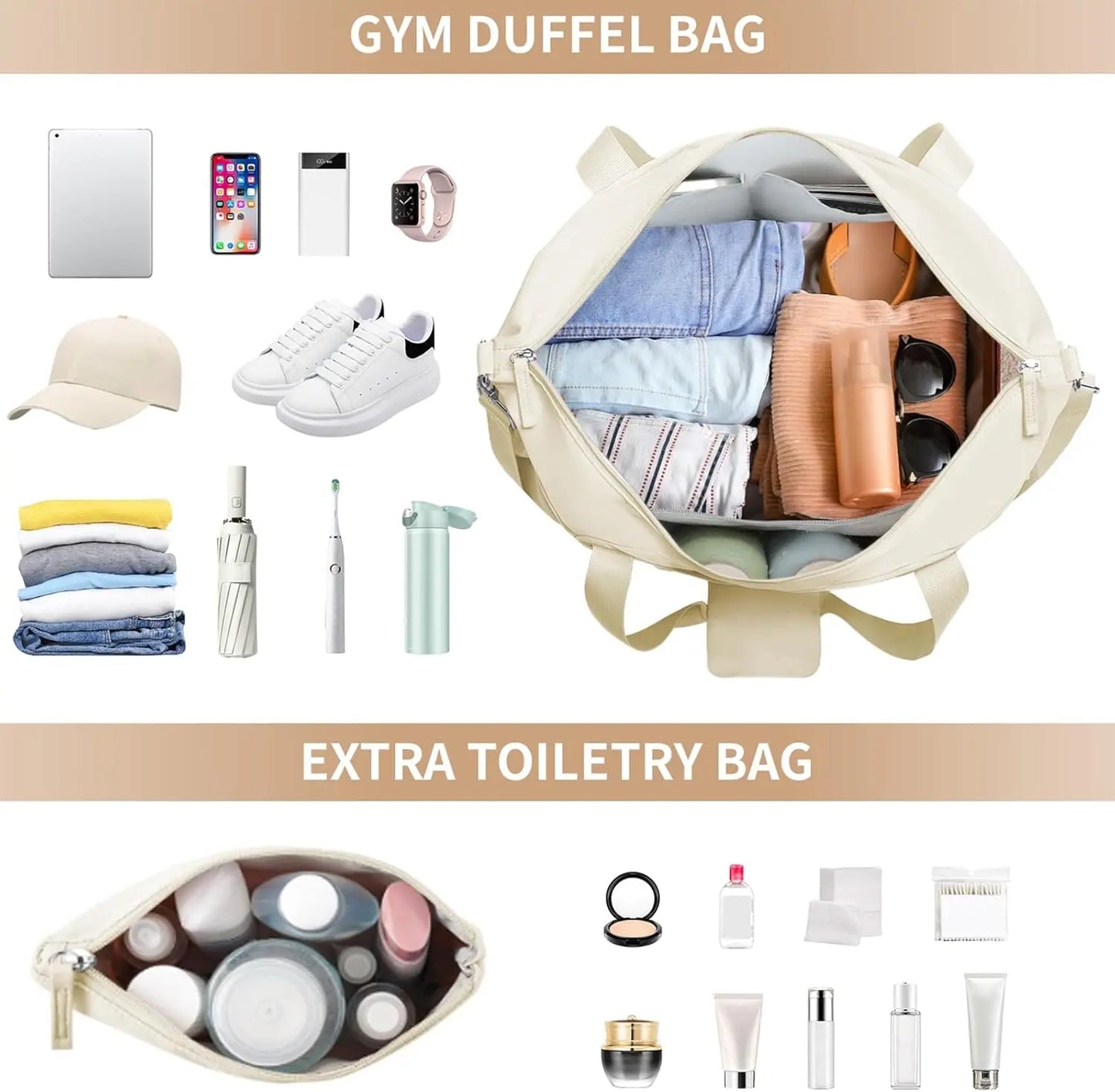 Womens Gym Bag With Shoe Compartment And Wet Pocket