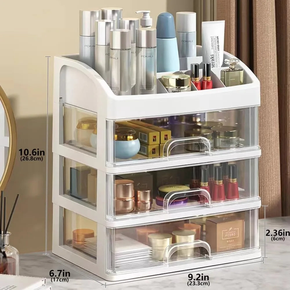 AEDG Multi-Layer Desktop Storage Box Organizer for Cosmetics and Jewelry