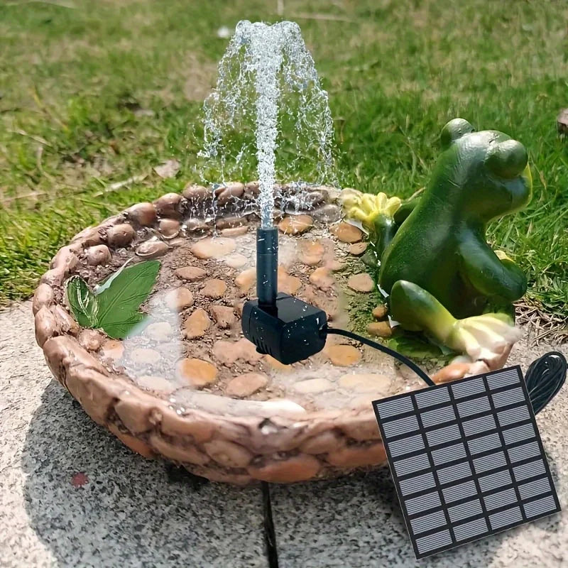 Solar Pond Fountain Pump With Six Nozzles For Bird Baths