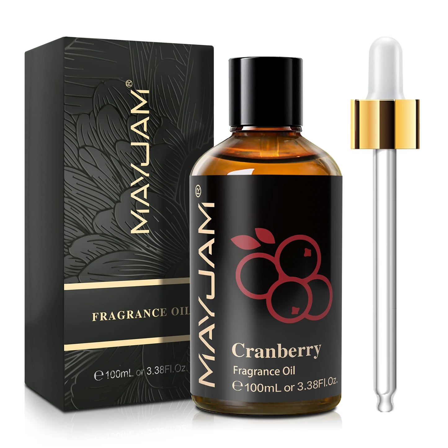 MAYJAM 100ml Fragrance Oil Coconut & Vanilla White Musk Sea Breeze Baby Powder Dragons Blood Sweet Tobacco Freesia for Aromatherapy Diffuser Humidifier Burner, Strawberry Watermelon Cherry Coconut Cranberry Fruit Essential Oi