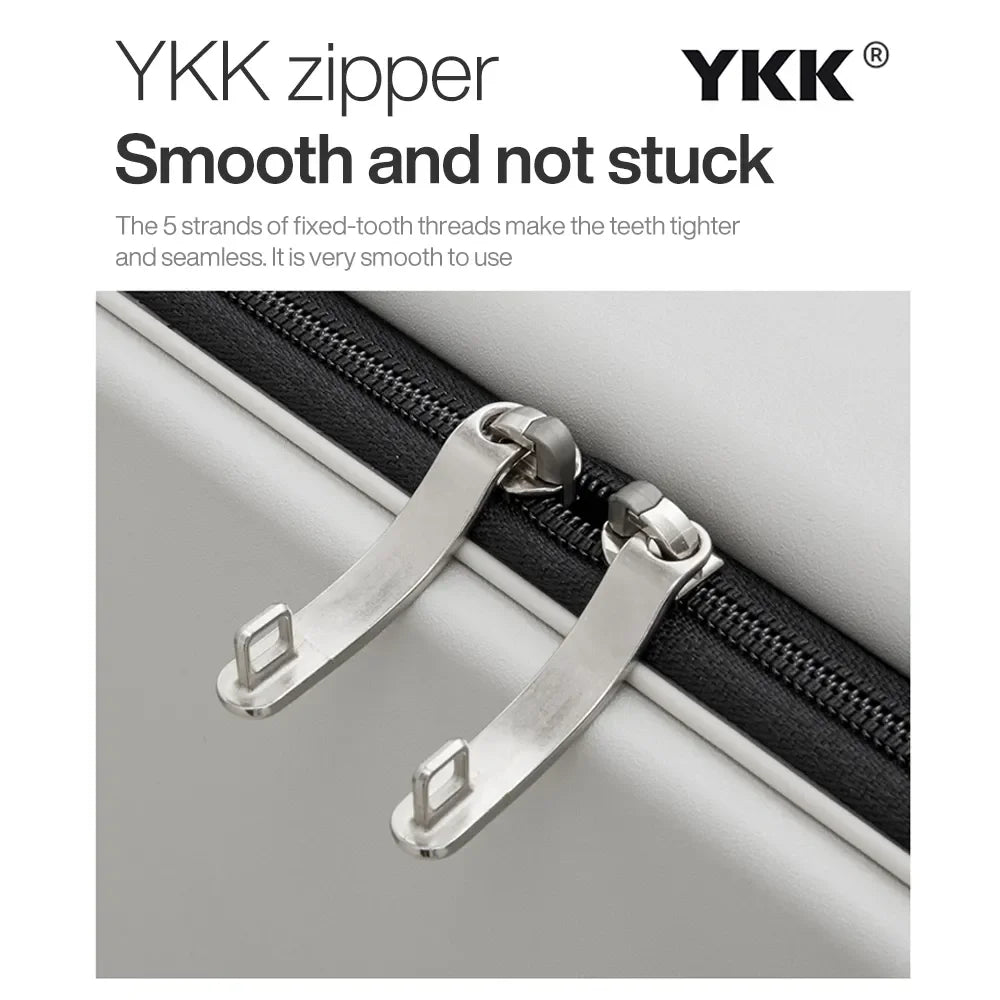 Mixi Wide-Handle Luggage Hardside Suitcase For Travel