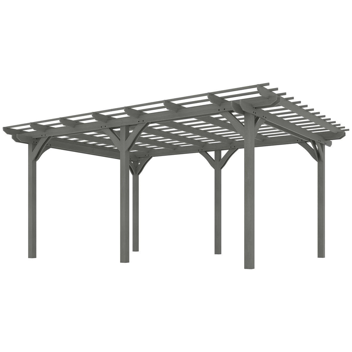 Wooden Outdoor Pergola With Durable Garden Patio Shade Frame