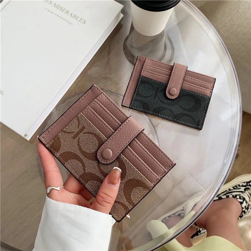 Monogram Ultra Thin Card Holder Ins Style Wallet For Women