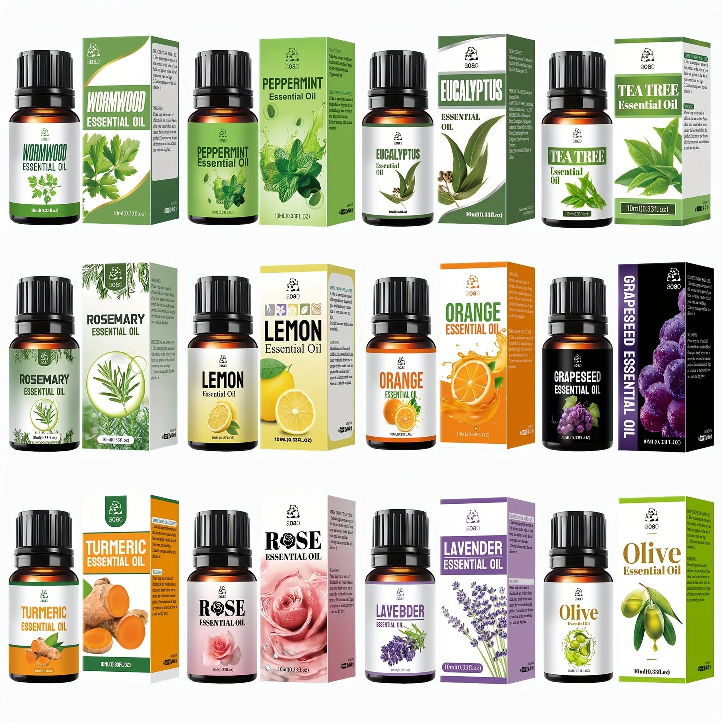 Aoao 12pc Skin Care Essential Oil Set For Massage Facial