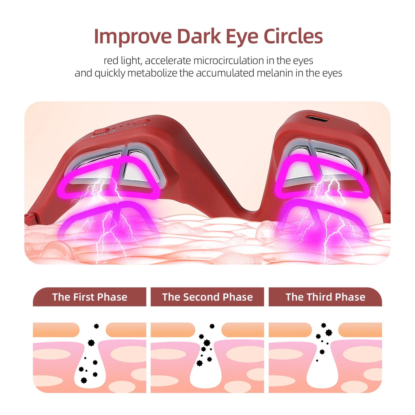 Under-Eye Eye Massager Relieves Eye Fatigue 3D Anti-Aging EMS Eyes Relaxation Remove Dark Circles Eye Care Massage