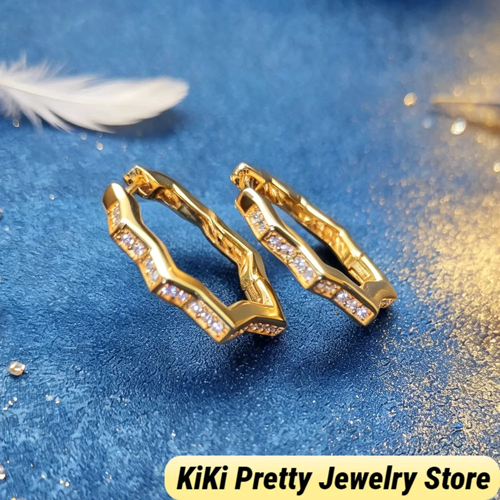 Sterling Silver Zircon Earrings 925 Elegant Gift Idea
