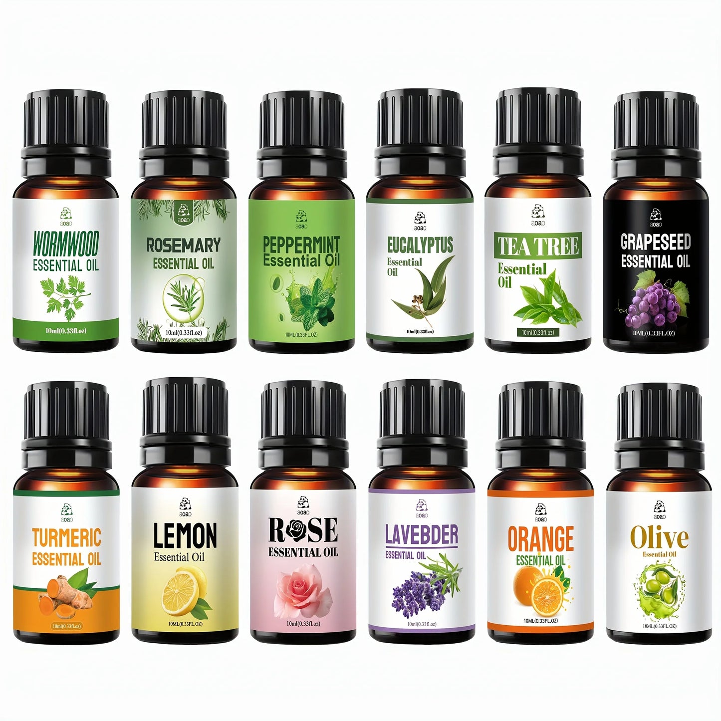Aoao 12pc Skin Care Essential Oil Set For Massage Facial