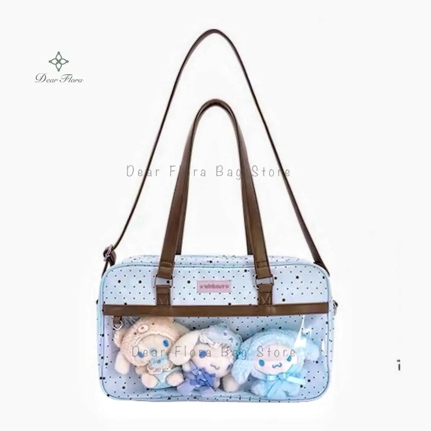 Lace Ita Bag With Large Capacity Transparent Pocket For Women