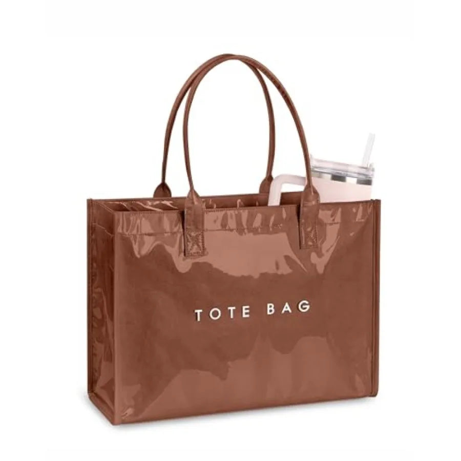 Women Polyester Tote Bag Top Handle Handbag With Letter Print