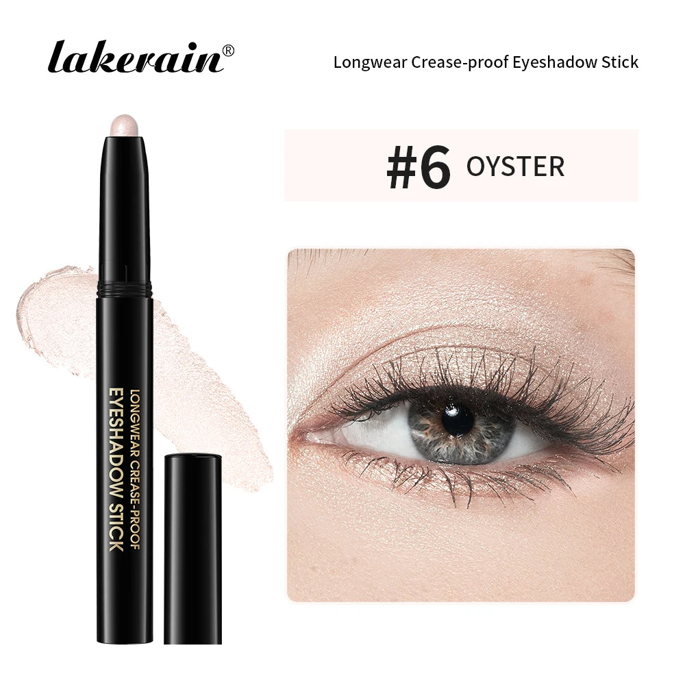 Lakerain Eyeshadow Stick Shimmer and Matte Long Lasting Waterproof Highlighter Metallic Glitter Eye Shadow Pencil Cosmetics