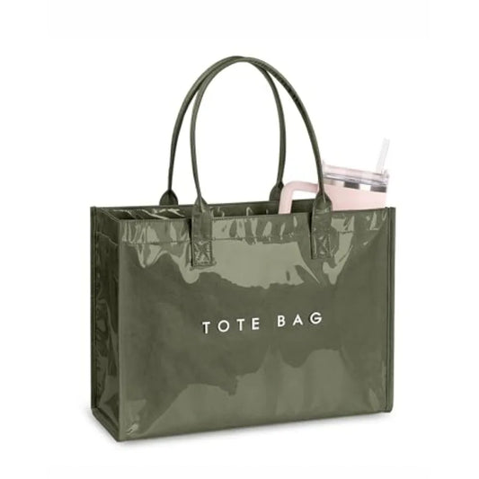 Women Polyester Tote Bag Top Handle Handbag With Letter Print