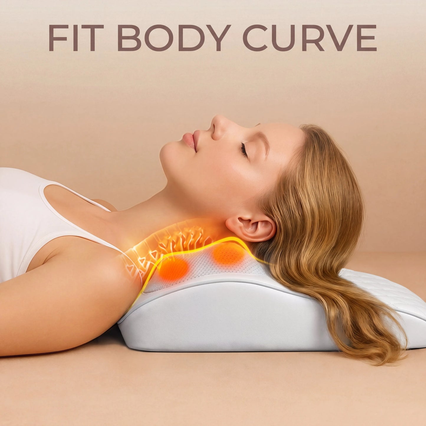 HIMOUTA Back Massager Pillow With Heat 3D Kneading For Neck And Shoulders
