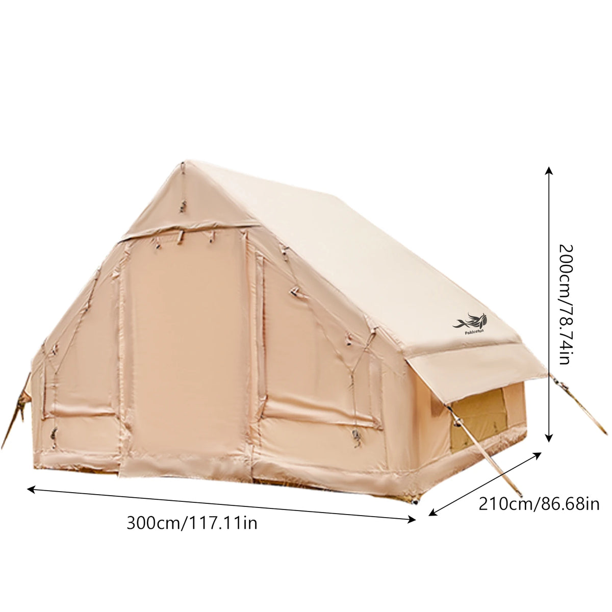 Inflatable Camping Tent With Skylight And Breathable Mesh For Glamping