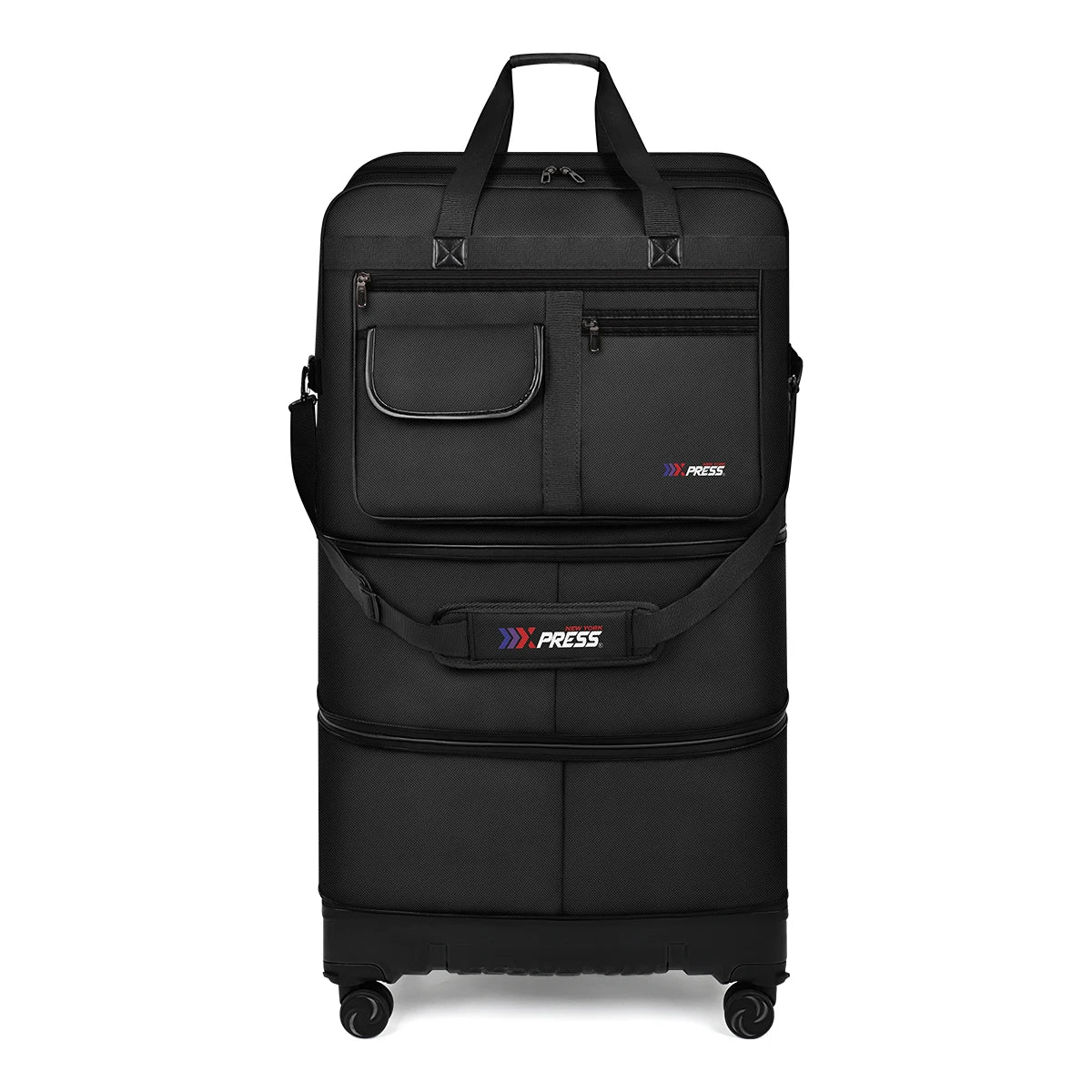 New York XPress Foldable Rolling Travel Luggage With Wheels