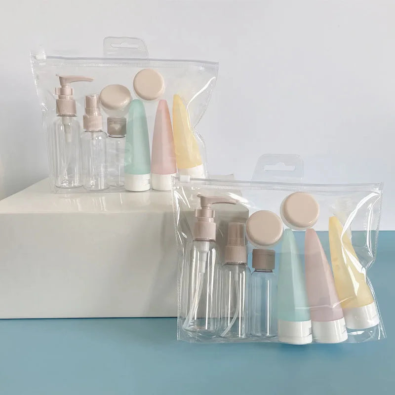 Perfume Bottle Set Spray Lotion Shampoo Shower Tube Bottling Refill Cosmetic Travel Liquid Container Portable Tool