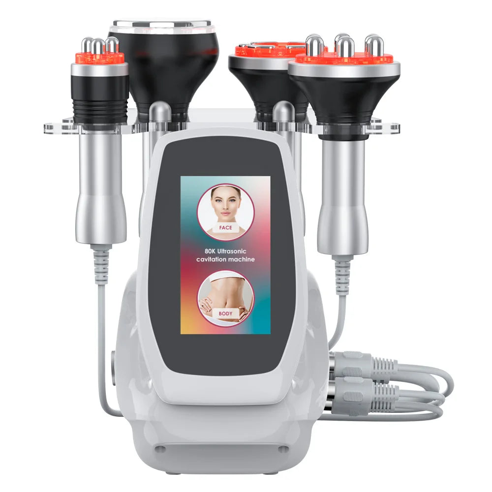 4 in 1 80K Cavitation Ultrasonic Body Slimming Machine Beauty Devic  Facial Massager Skin Tighten Face Lifting Vacuum Suction