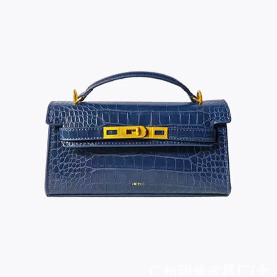 JW PEI Noor Women's Crocodile Pattern Leather Handbag Mini Top Handle Purse Structured Crossbody Bag Designer Inspired Fashion Tote