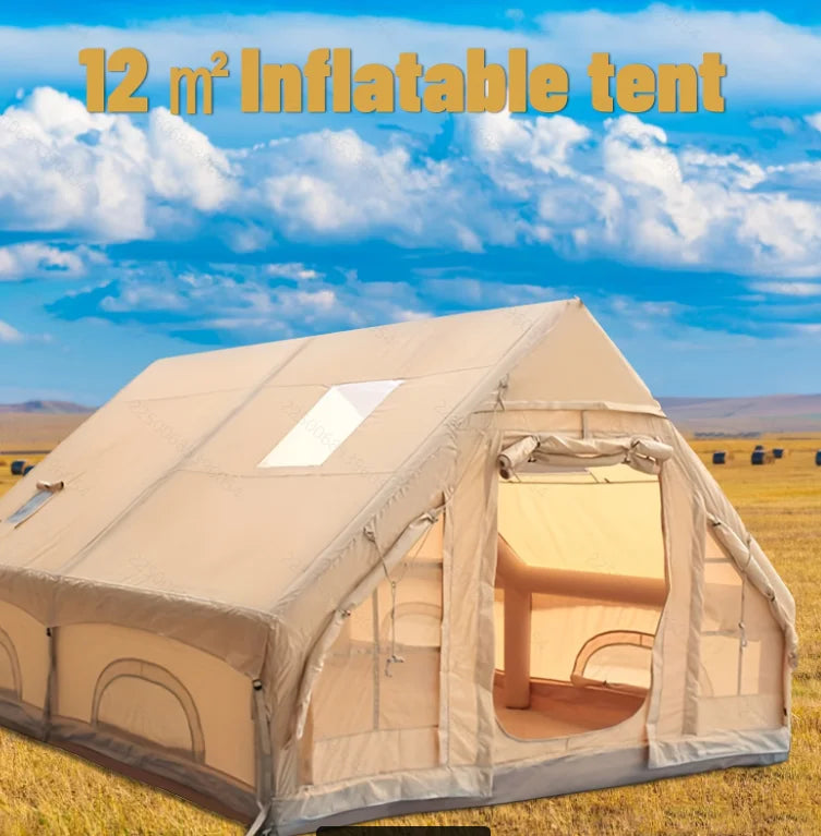 Inflatable Camping Tent With Skylight And Breathable Mesh For Glamping