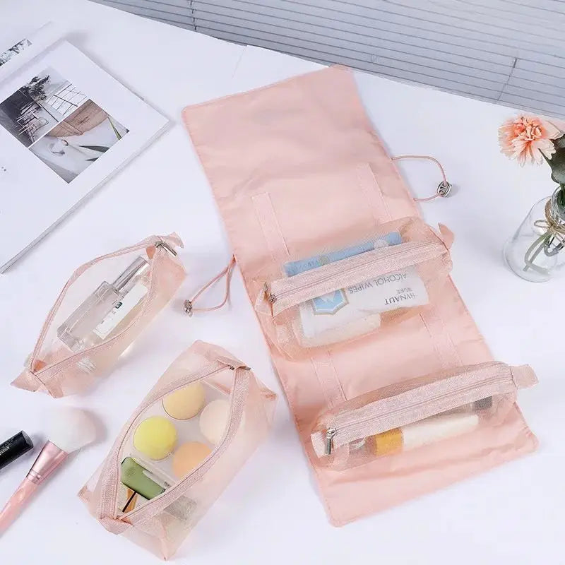 Detachable4 in One Makeup Bag Multifunctional and Minimalist Travel WOMEN'S Foldable Travel Cosmetics Storage and Washing Bag