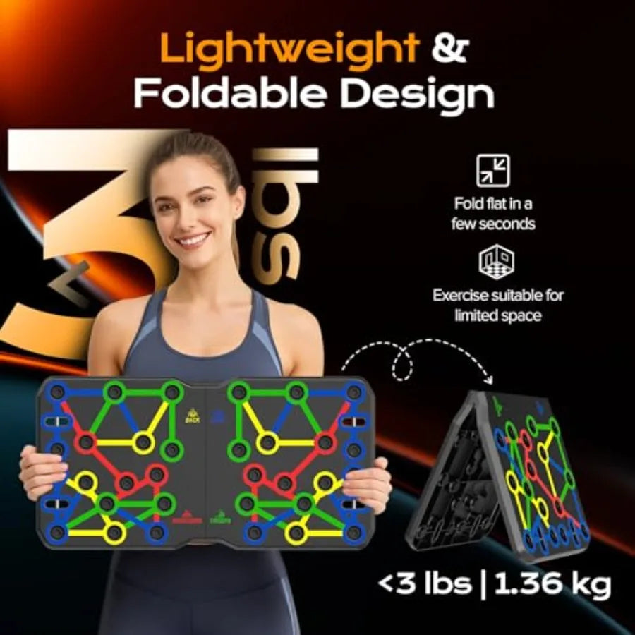 Extra Large Push Up Board 26.2" x 13.8", Portable 30-in-2 Workout Set for Push Up, Multi-functional Pushup Stands for Strength