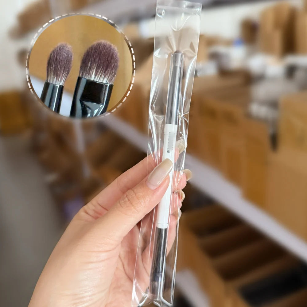 F4 Dual-Ended Foundation Face Brush Double-ended Powder Blush Contour and Eyeshadow Concealer Makeup Brushes