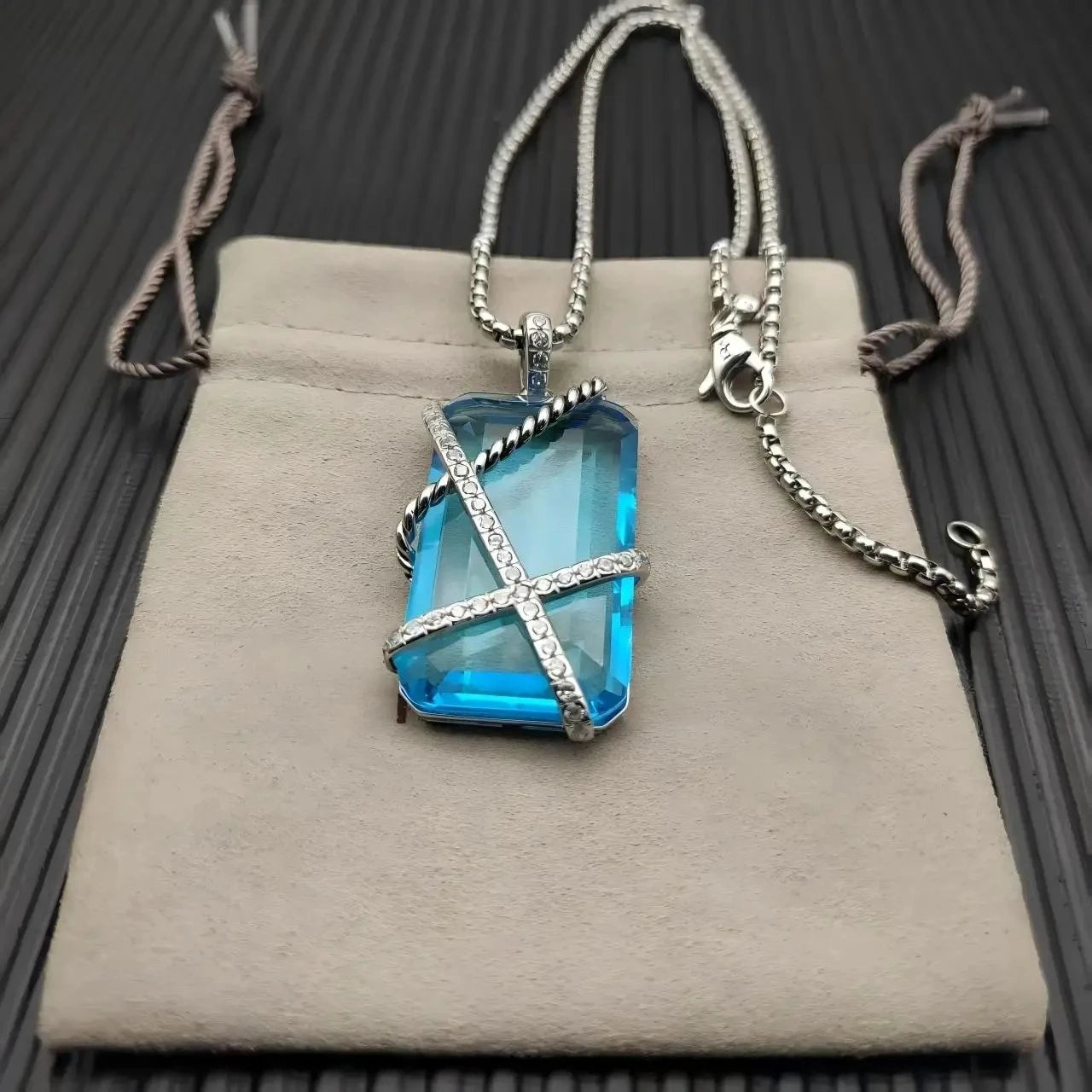 Versatile Zircon Pendant Necklace For Men And Women