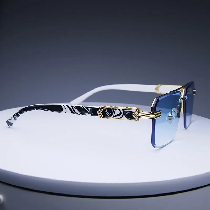Rimless Sunglasses Frameless Classic Square Unisex UV Protection