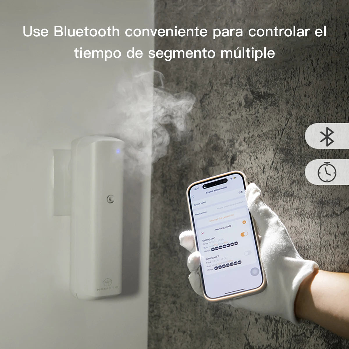 NAMSTE Plug in Wall Fragrance Diffuser Waterless Smart Flavoring Diffuser Essential Oils Home Room Fragrance Scent Air Machine