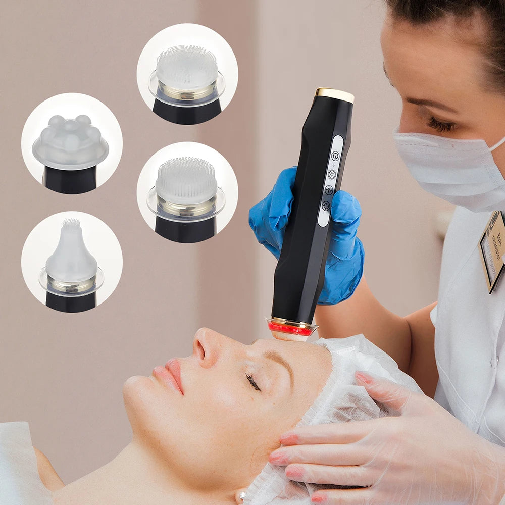 Portable CO2 Oxygen Bubble Facial Pen with 7 Color Photon Light  Aqua Skin Cleansing Beauty Machine Works With Serum Gel CO2 Pods for Home SPA Skin Care