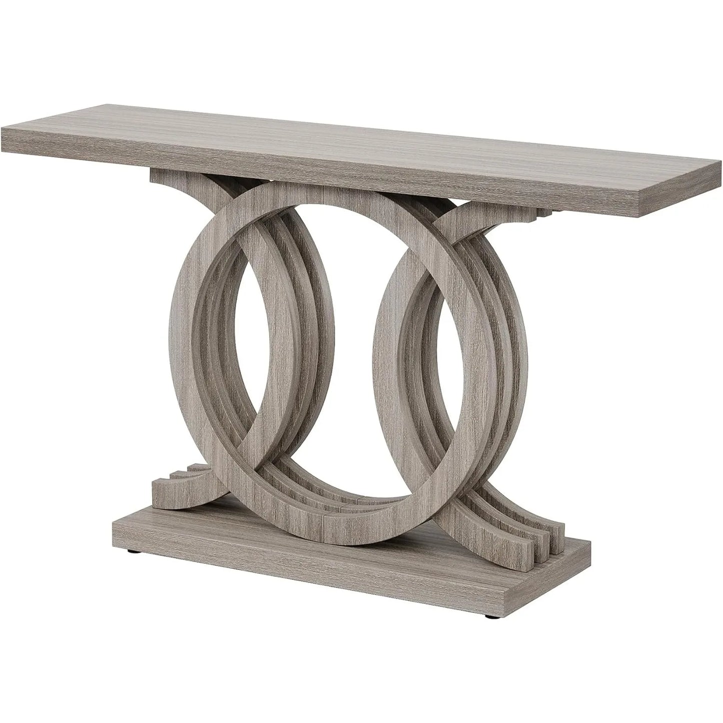 Little Tree Console Table With Geometric Wood Base