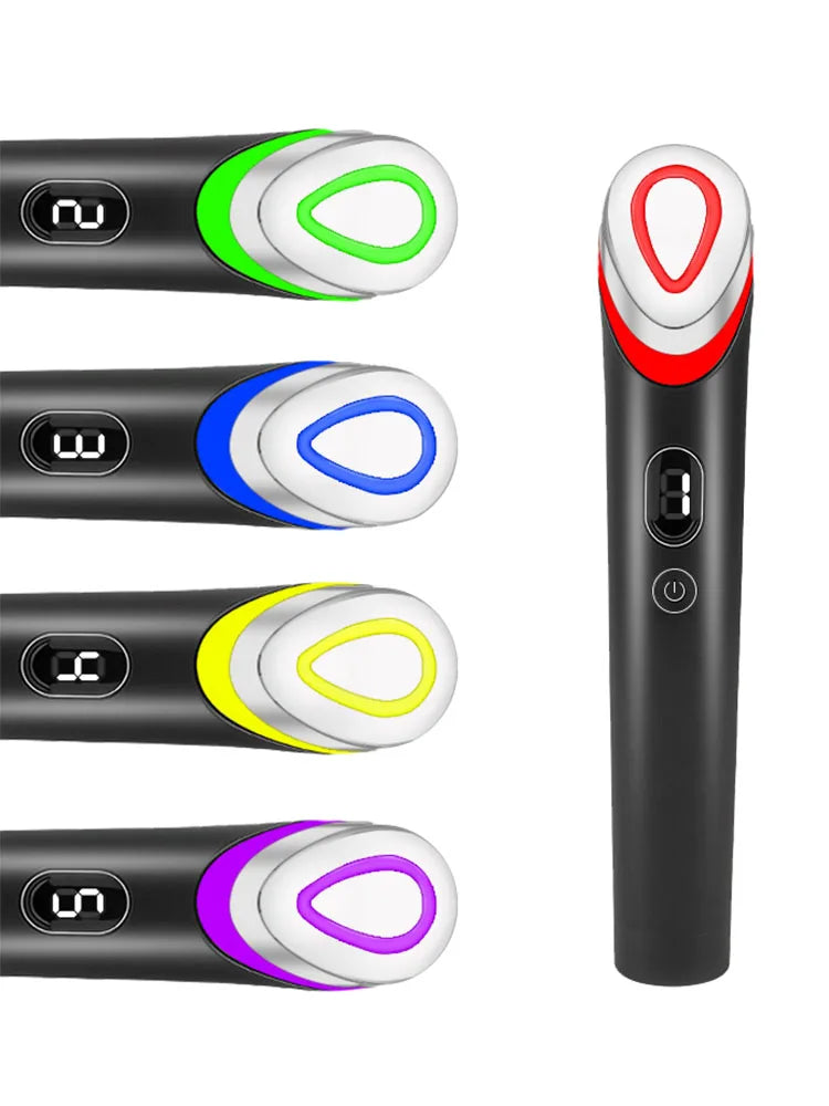 7 Color Galvanic Microcurrent Beauty Device High Frequency Vibration Face Massager Ems Neck Eye Lift Wrinkle Removal AU