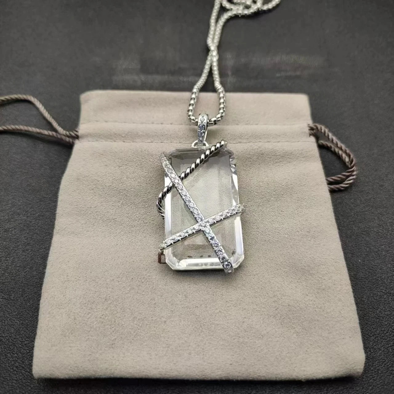 Versatile Zircon Pendant Necklace For Men And Women