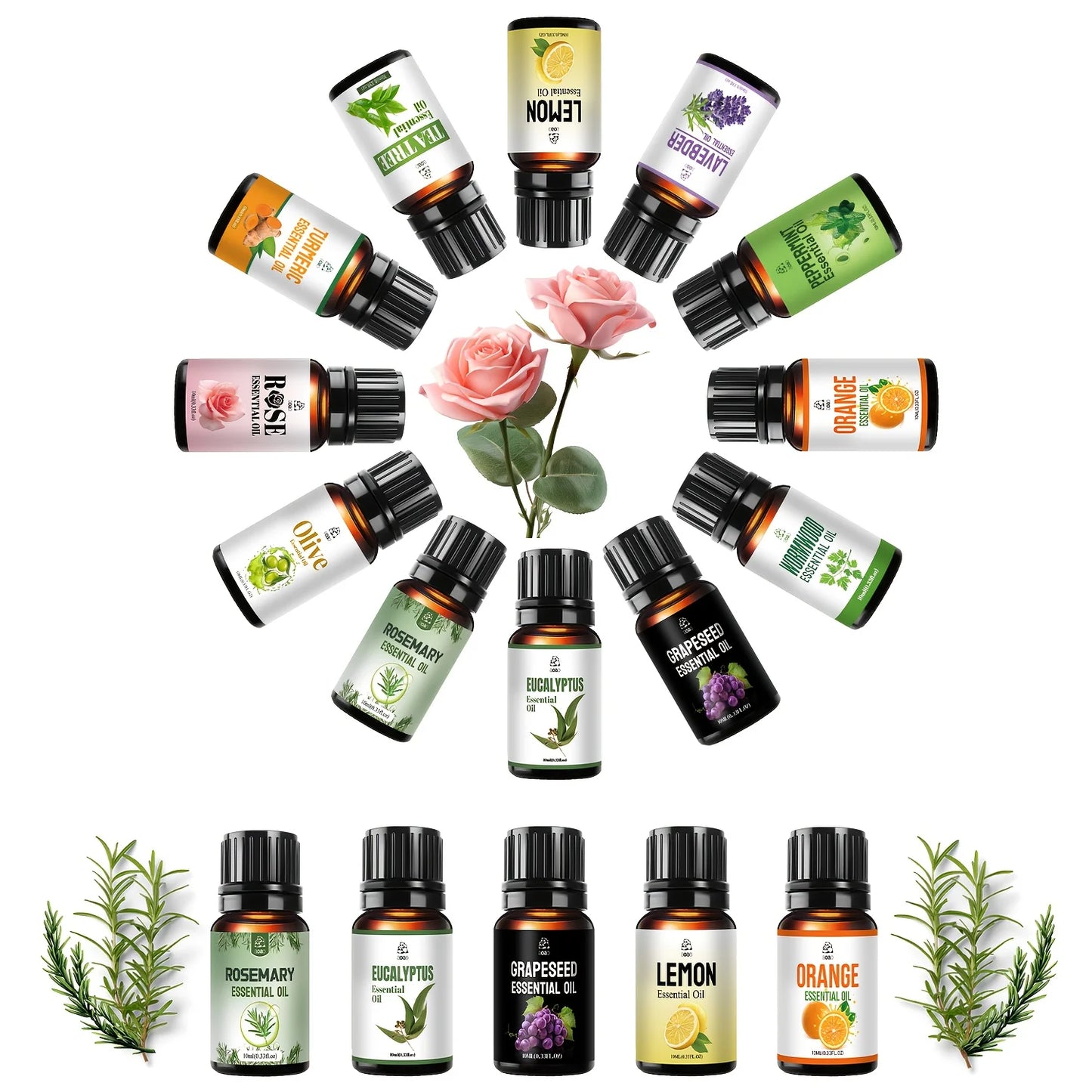 Aoao 12pc Skin Care Essential Oil Set For Massage Facial