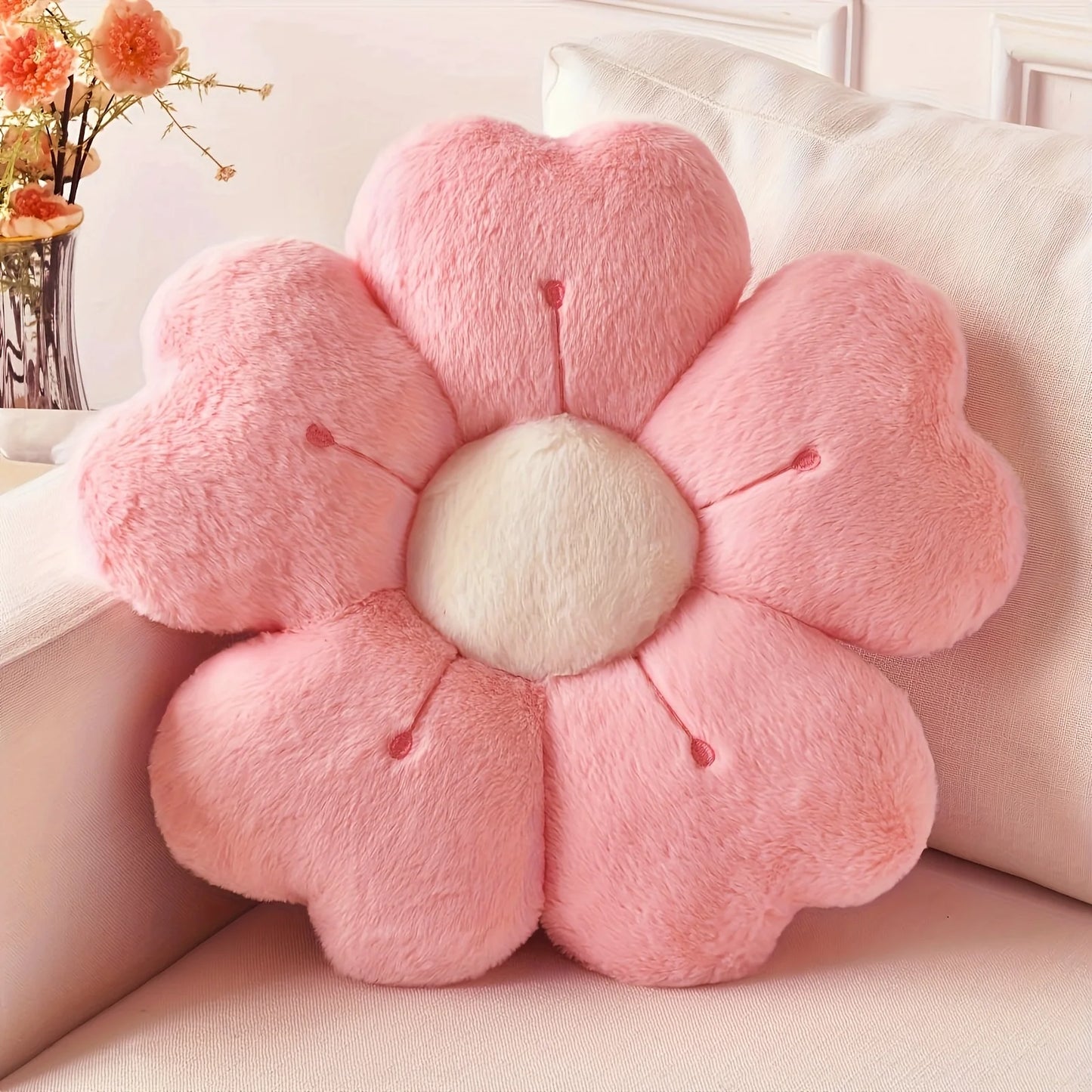 Soft Plush Daisy Throw Pillow Cushion For Bed And Sofa