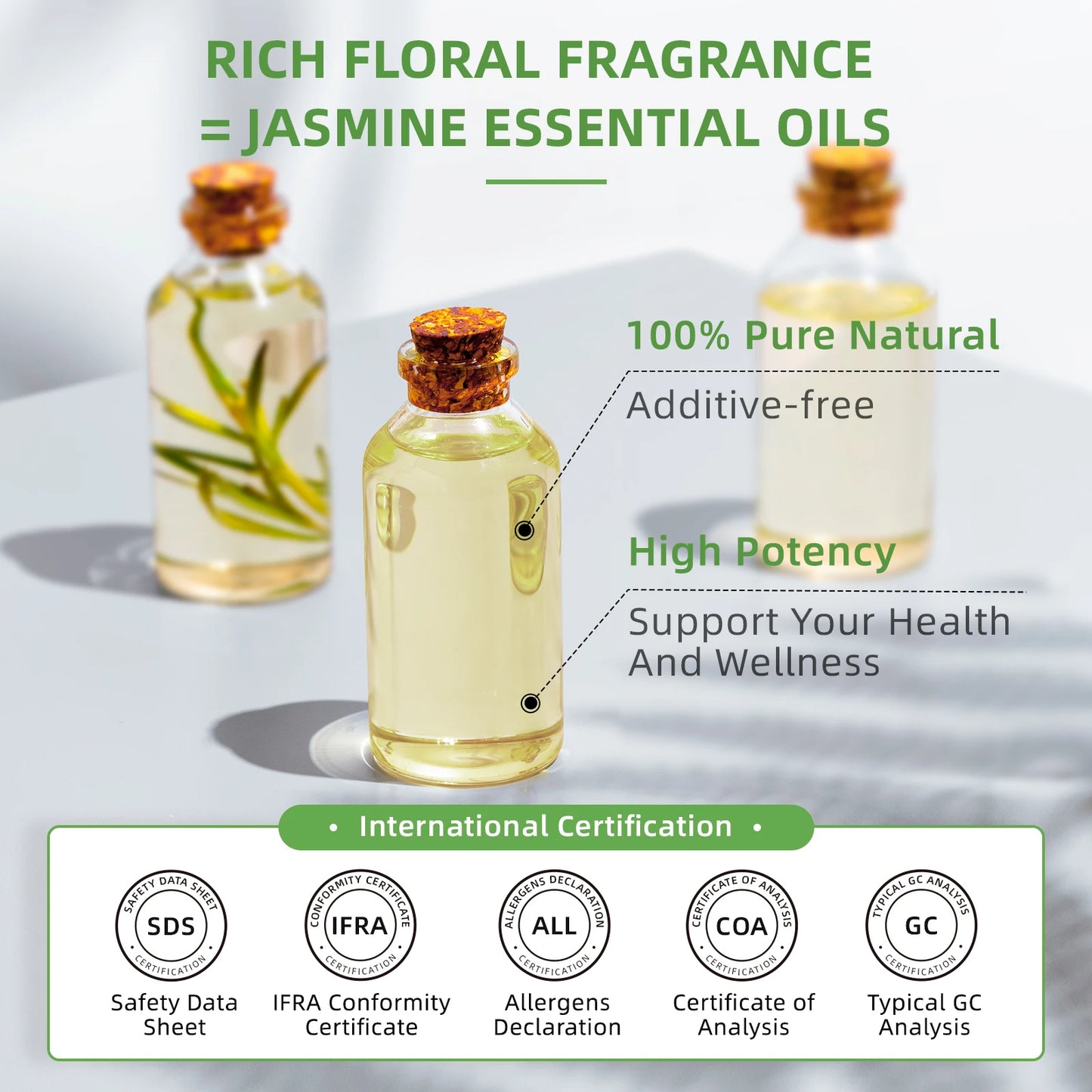 HIQILI Natural Essential Oils Set Geranium Tea Tree Lavender