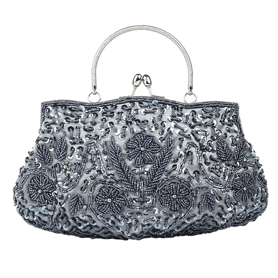 Women's Retro Small Totes Evening Bags Beaded Embroidered Ladies Clutch Purse Shoulder Chain Wedding Party Handbags Bags Purses