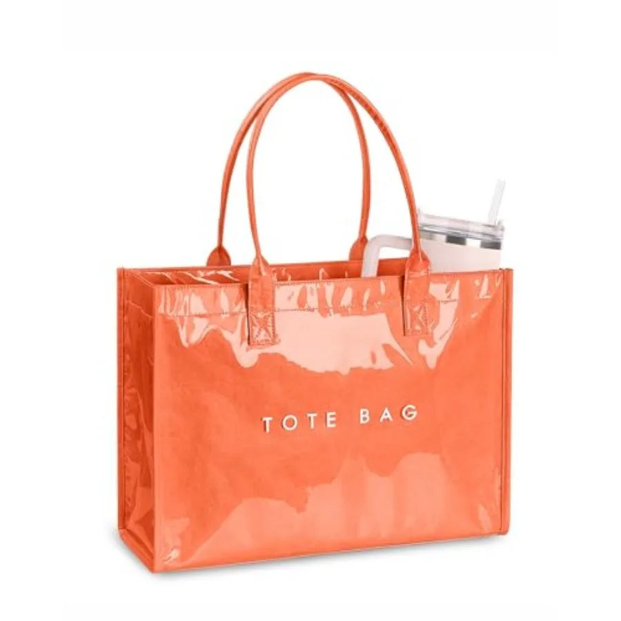 Women Polyester Tote Bag Top Handle Handbag With Letter Print