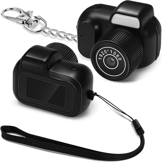 Mini Keychain Camera Retro Micro with 8GB Card 1080P Retro Snap Digital Camera 6 Filters,0.96'' HD Tiny Vintage Video Recorder