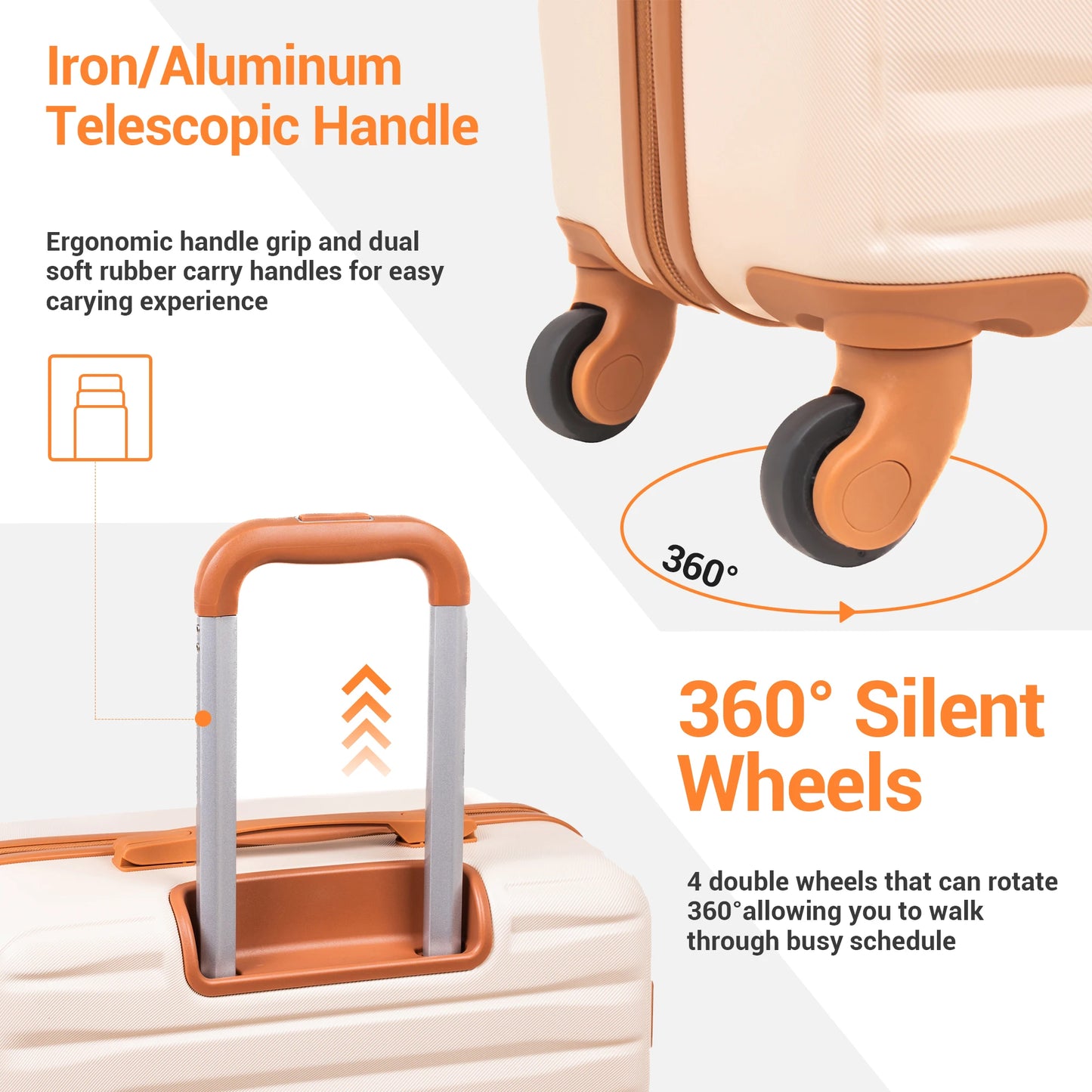 Travelhouse CN 8-Piece ABS Hard Case Luggage Set With TSA Lock
