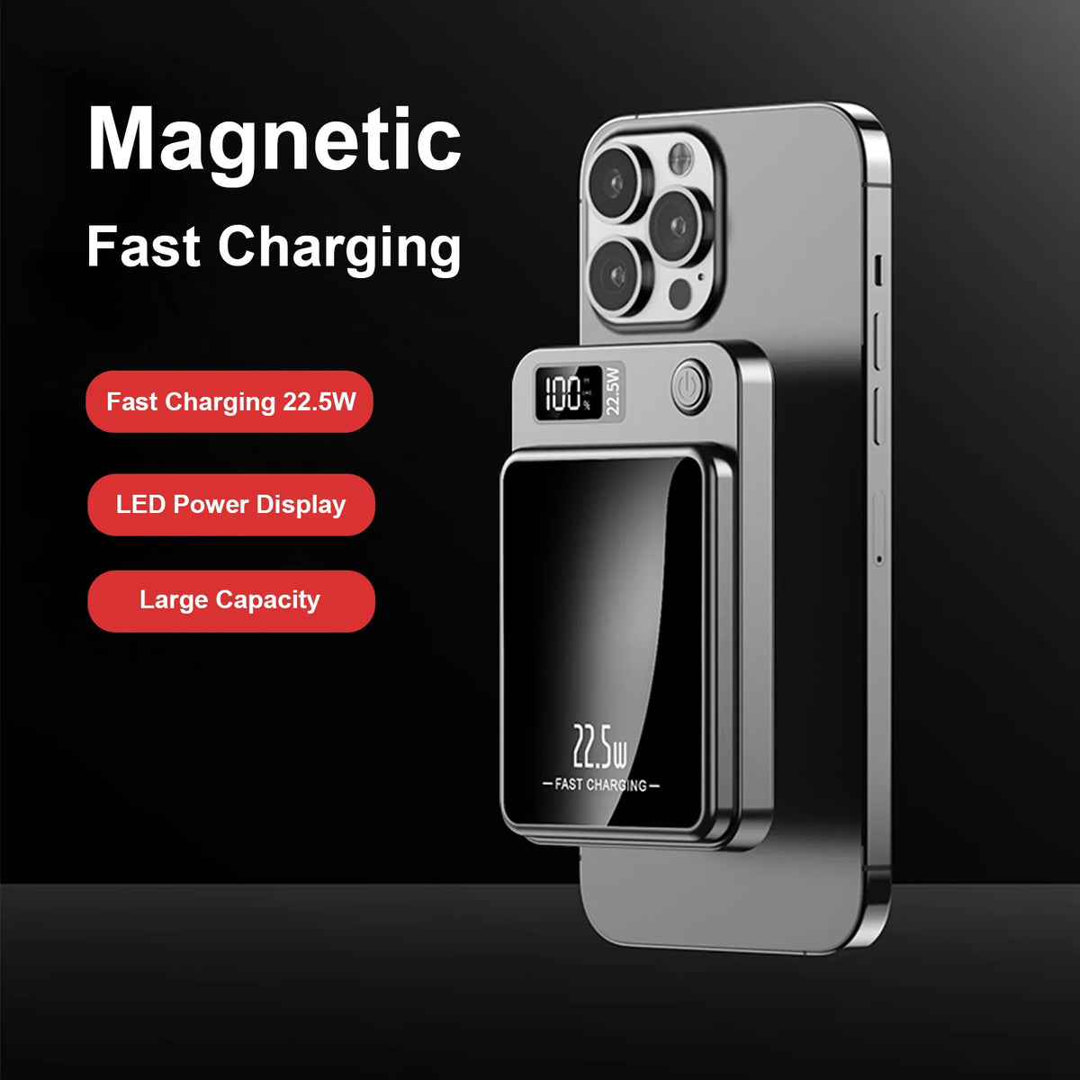 Wireless Magnetic Power Bank 10000 MAH Fast Charging Portable Charger