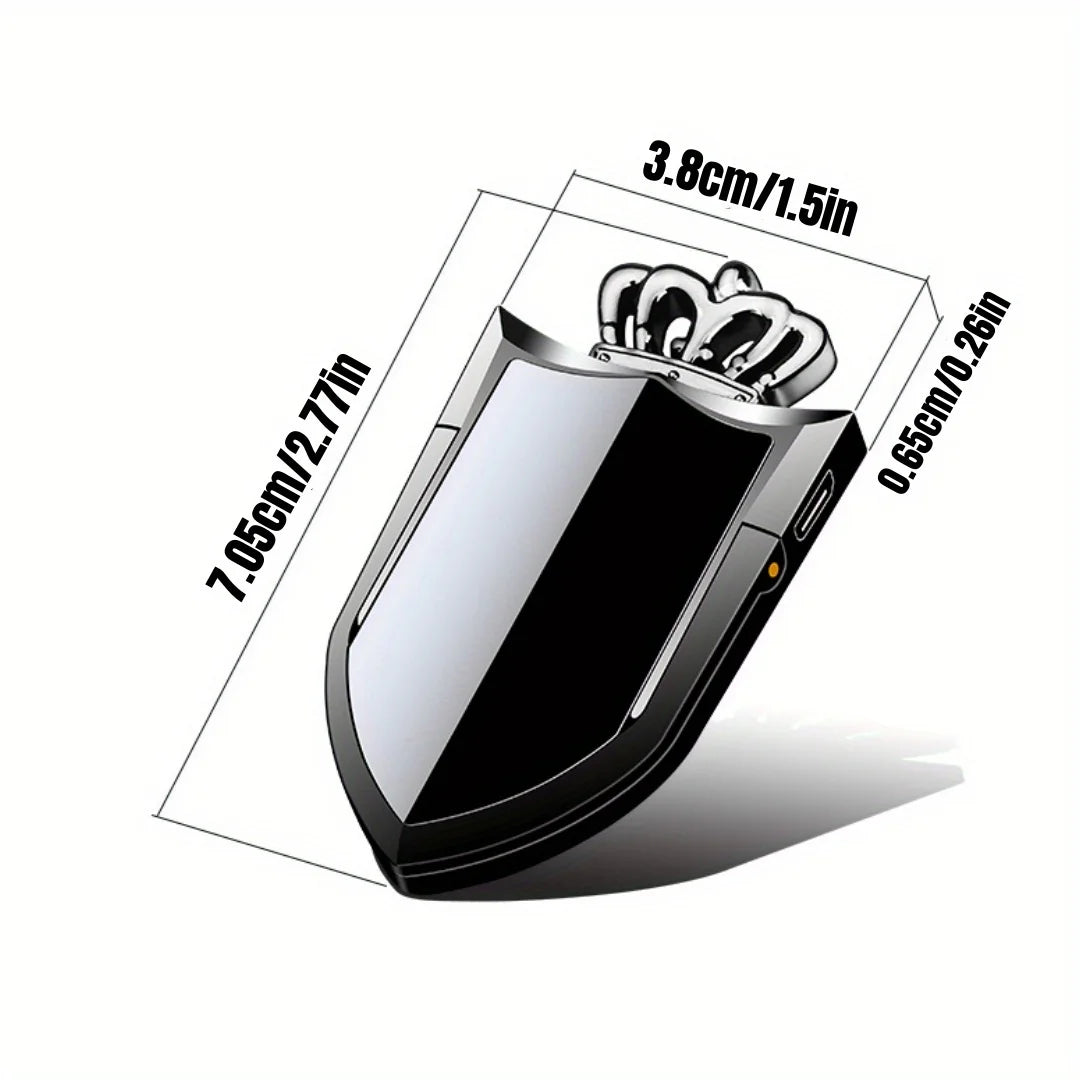 Creative Crown shaped Electronic Lighter with Phone Stand USB Fast Charging Multi functional Tungsten Wire Windproof Lighter