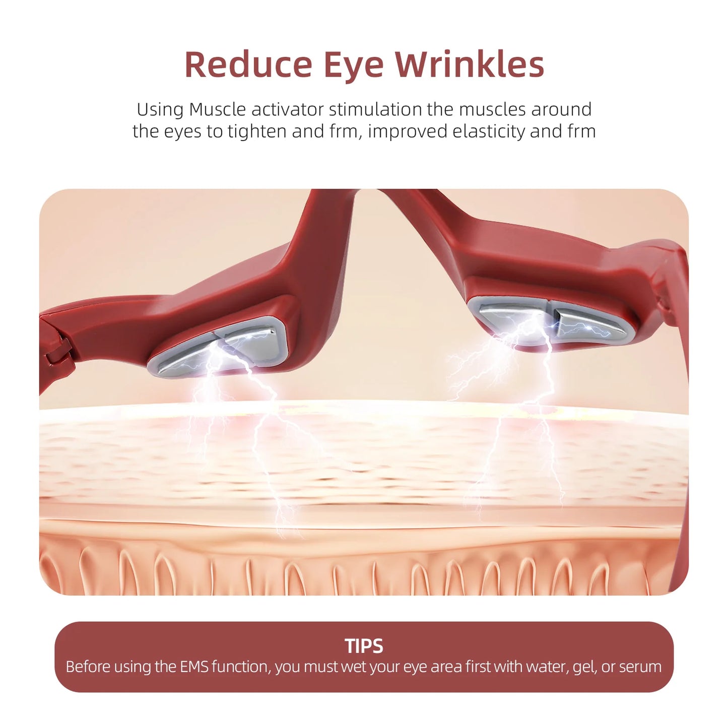 Under-Eye Eye Massager Relieves Eye Fatigue 3D Anti-Aging EMS Eyes Relaxation Remove Dark Circles Eye Care Massage