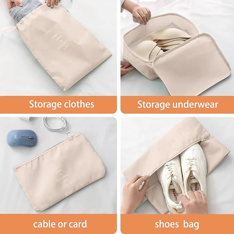 Packing Cubes for Travel - 8pcs/ Set Luggage Organizer Bags for Family, Mesh Breathable Travel Packing Cubes for Suitcases Durable Travel Essentials Bags Set
