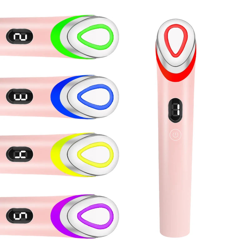 7 Color Galvanic Microcurrent Beauty Device High Frequency Vibration Face Massager Ems Neck Eye Lift Wrinkle Removal AU